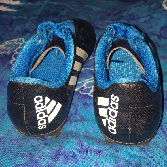 adidas Baseball/Soccer Cleats Black & Blue Children’s sz US 11 Toddler - Picture 6 of 7